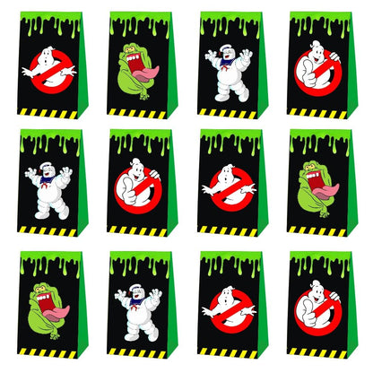 SDONY 12pcs Ghost Party Favor Gift Bags Goodie Bags, Ghost Party Supplies for Kids Birthday Decorations