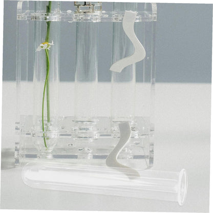 JEWEDECO 5pcs Glass Test Tubes for Plant Propagation Vase Hydroponic Floral Water Tubes Glass 2.5x3x15cm Small Terrarium Plants Home Décor