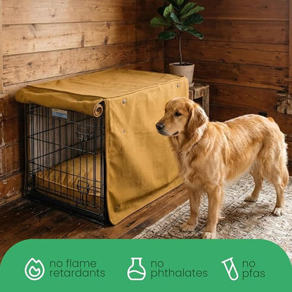 Molly Mutt Fast Car Dog Crate Cover, GOTS-Certified 100% Organic Cotton Canvas Cover for Dog or Puppy Kennel and Cage, Washable, Free of Harmful Chemicals, XXX-Large, Fits 54"x37"x45" Crate