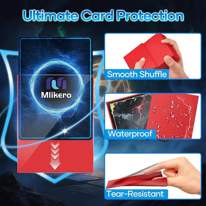 500 Counts Red Card Sleeves, Matte Sleeve Deck Card Protectors, Trading Card Sleeves Fit for MTG, TCG and Sports Cards (Matte Red)