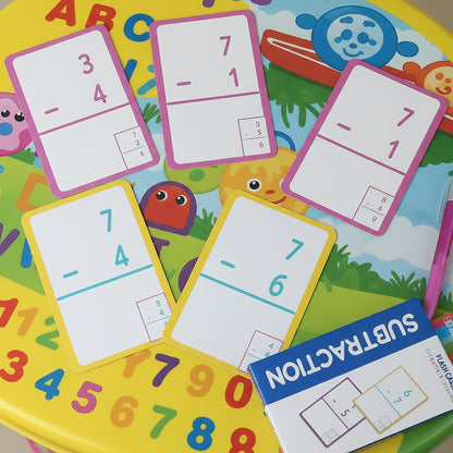 BAZIC Products Subtraction Flash Cards, 36 Cards, Ages 6+, for Kids Learning Classroom, Box of 24