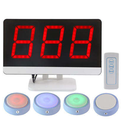 LOUKIENE Wireless Quiz Answer Game Buzzer System Gameplay 262ft for Game Show Family Game Nights Debate Contests in Companies Offices School Contest Classroom Trivia Nights (4 Buttons Set)