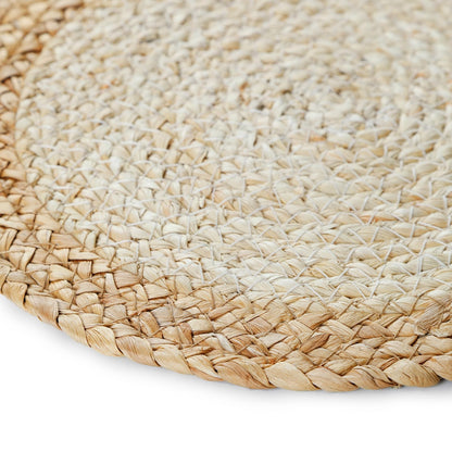 YANGQIHOME Boho Placemats Set of 4, Farmhouse Rustic Woven Placemats for Dining Table Decor, Handmade Braided Place Mats in Natural Cotton Jute and Water Straw for Kitchen Table