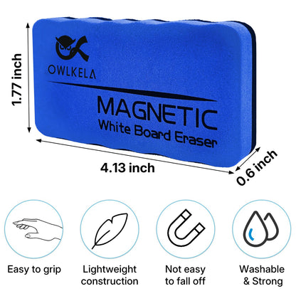 OWLKELA 72Pcs White Board Erasers, Magnetic Dry Erase Eraser Ideal for School, Office, Classroom and Home, 4 Colors