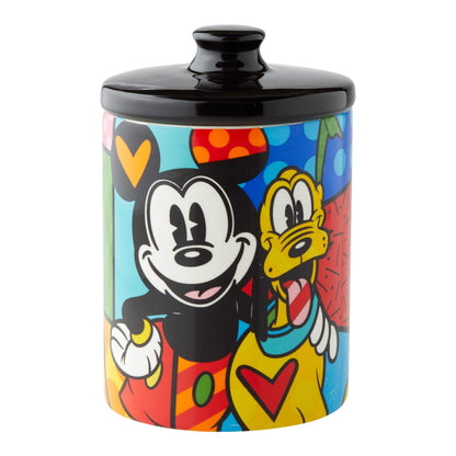 Enesco 6004977 Disney by Britto Mickey Mouse and Pluto Candy Jar Canister, 6 Inch