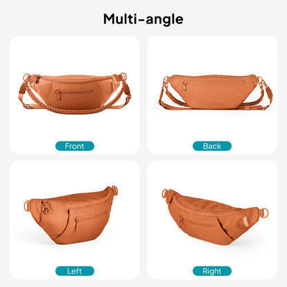 TOPEAST Fanny Pack for Women, Anti-Theft Travel Belt Bag Crossbody Sling Bag Purse with RFID Blocking, Small Fashion Bum Bag Waist Pack with Multiple Pockets for Hiking Walking Sport