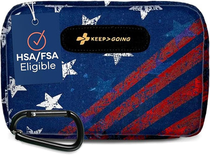 KeepGoing Travel First Aid Kit for Car, Home, Hiking, Camping and Outdoor Emergencies - First Aid Kit Travel Size TSA-Approved