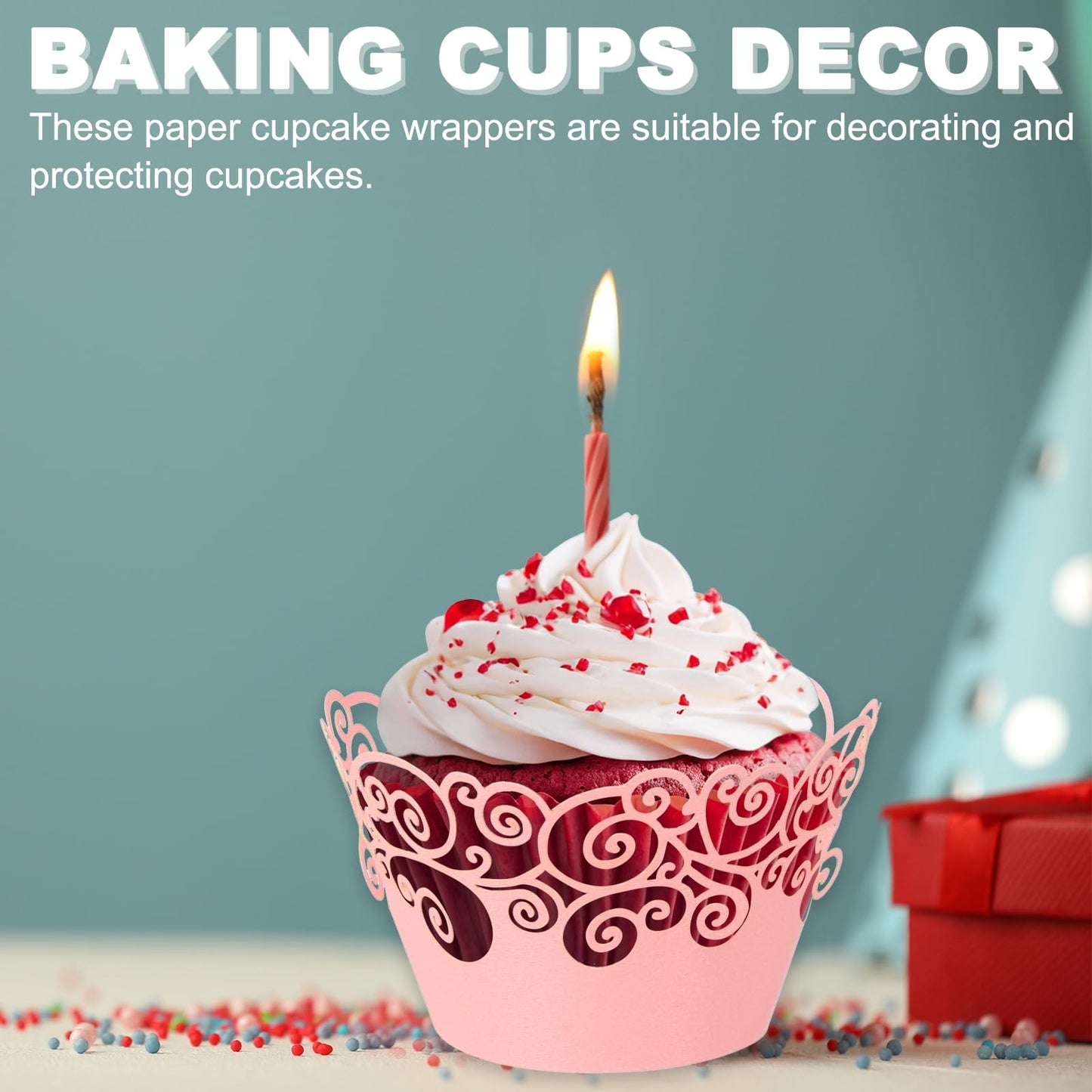 PATIKIL Cupcake Wrappers Paper, 50 Pack Baking Cups Standard Cloud Decoration for Anniversary Birthday Weddings and Parties, Dark Purple