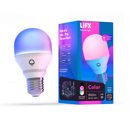 LIFX Color, A19 800 lumens, Wi-Fi Smart LED Light Bulb, Billions of Colors and Whites, No Bridge Required, Compatible with Alexa, Hey Google, HomeKit and Siri (2 Pack)