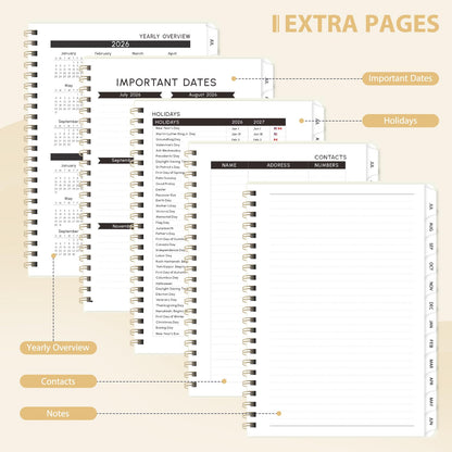 Planner 2026-2027, Weekly and Monthly Academic Planner, July 2026 - June 2027, Hardcover Calendar Agenda Book for School Year Planning, School Supplies for Teacher and Student, A5(6.3'' x 8.5'')