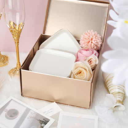 8 Pcs Ceramic Jewelry Tray 4.4 in Jewelry Dish for Women, Trinket Dish Ring Dish Bulk Decorative Trinket Dishes for Rings Earrings Necklaces, Bracelets Bridal Shower Wedding Birthdays Gifts Women