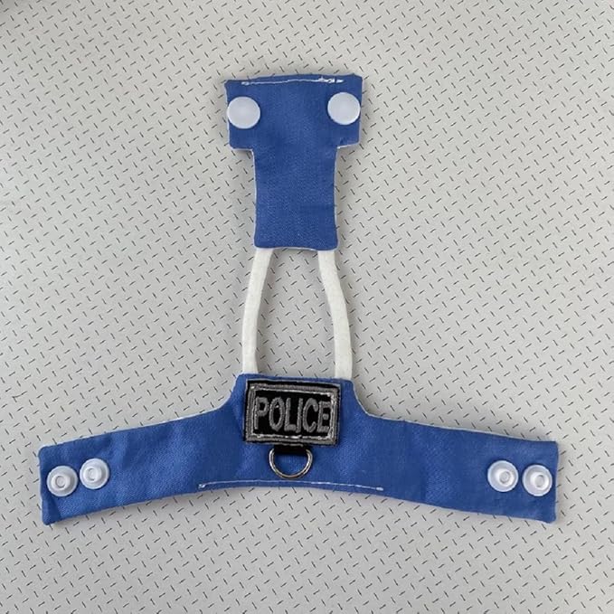 RRRIOT Bird Flight Harness Vest, Parrot Flight Suit with Leash, Blue, Medium, Cotton, Anti-Slip Rubber, Zipper Closure, Suitable for Parrots, Birds