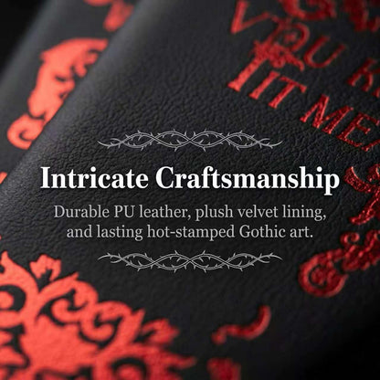 Wanbeiooray Gothic Coffin Jewelry Box, Velvet Skull for Goth Girls
