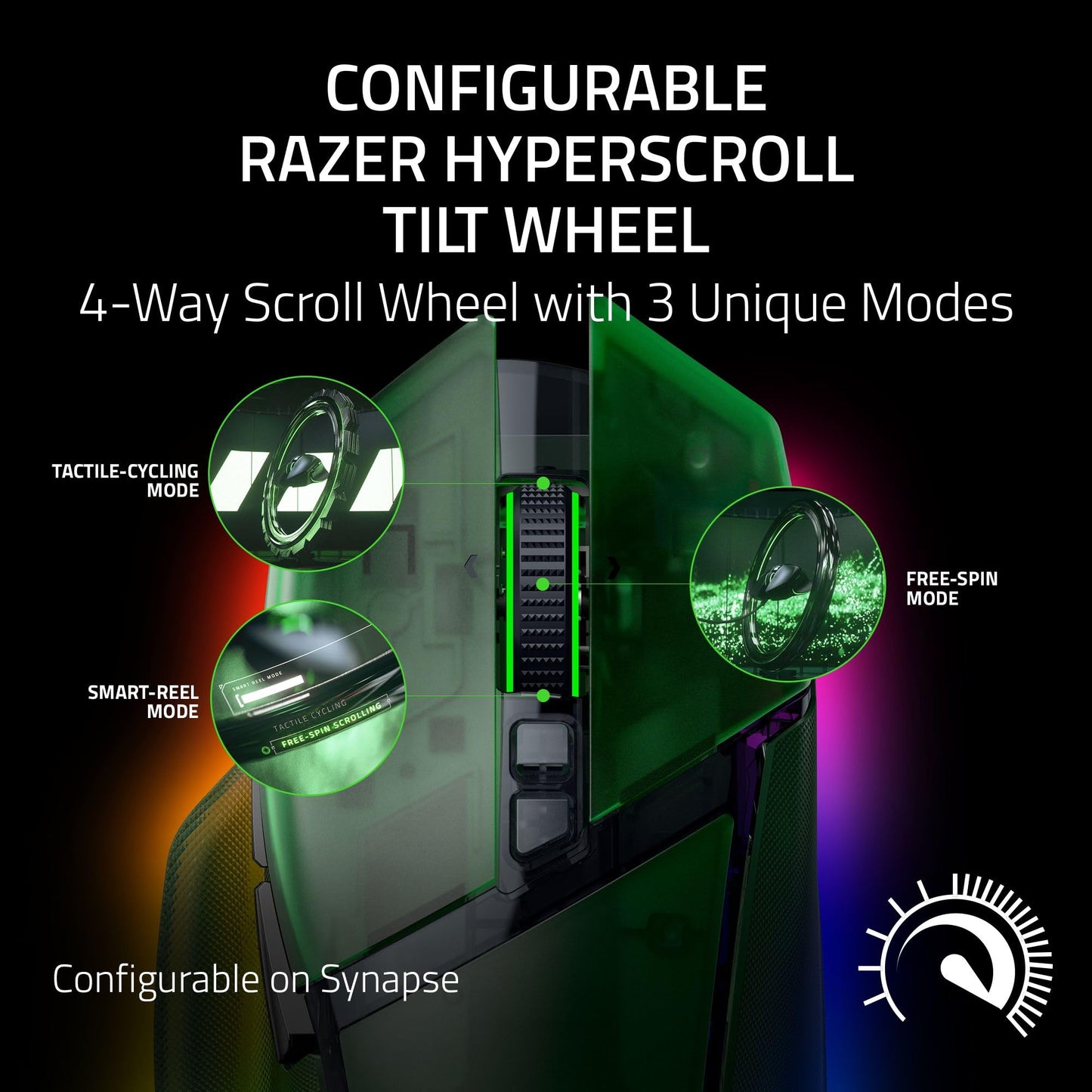 Razer Basilisk V3 Pro 35K Wireless Gaming Mouse: HyperScroll Tilt Wheel - 35K DPI Optical Sensor Gen 2-13 Customizable Controls - Chroma RGB - Optical Switches Gen 3 - Up to 140 Hr Battery - Black