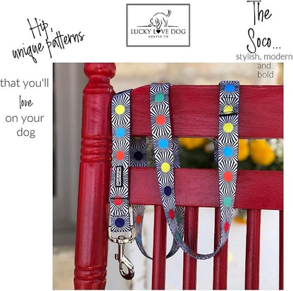 Lucky Love Dog - Adjustable Dog Collar with Easy Click Buckle for Medium, Durable, & Comfortable for Male & Female Dogs, Pet Collar for Puppies & Adult Dogs - SOCO, Medium