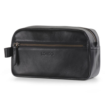 Londo Genuine Leather Travel Toiletry Bag – Makeup, Shaving Organizer, Dopp Kit for Men & Women, Durable & Stylish Travel Accessory