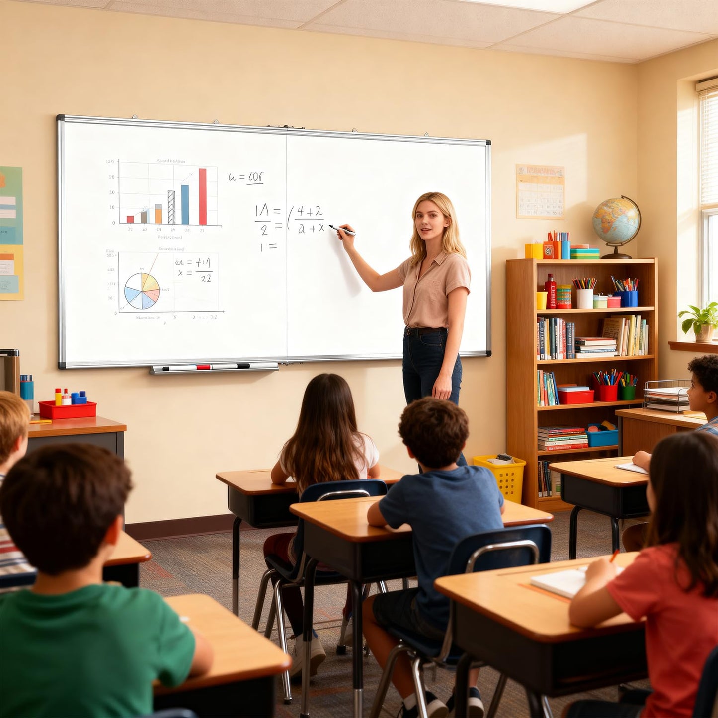 60x36 Inch Large Magnetic Dry Erase Whiteboard for Wall - Premium Aluminum Frame, Heavy Duty Office Home School White Board with Marker & Eraser (Easy Install, Durable Surface)