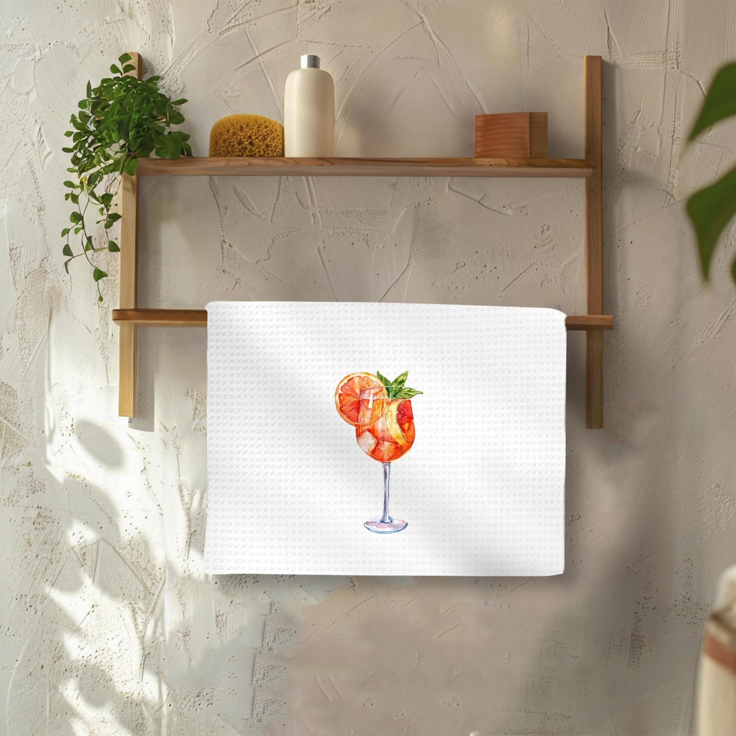 OINDADE Aperol Spritz Gifts Decor Kitchen Towels, Gifts for Aperol Spritz Lovers Hand Towels, AperolSpritz Cocktail Dish Tea Towels for Kitchen Home BarDecor, AperolSpritz Bar Cart Decor, 16x24Inches