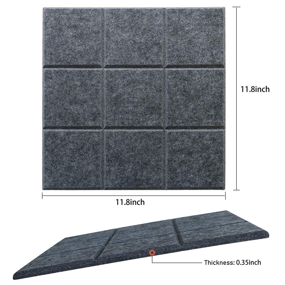 Uoisaiko Large Cork Board Felt Board Tiles for Walls with 30 Push Pins, 11.8"x11.8" Pack of 6 Pin Board Notice Boards for Home Office Kitchen, Bulletin Board Wall Tiles for Photos Memos