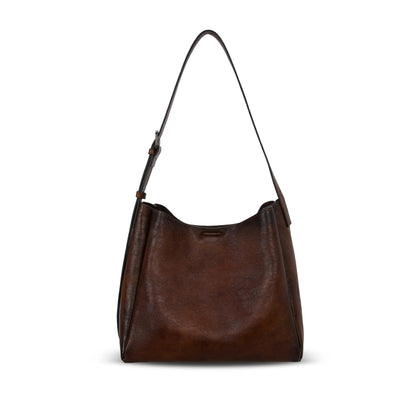 HESHE Women’s Shoulder Handbags Soft Genuine Leather Purses for Women Satchel Bag Hobo Tote Bag Crossbody Purses Bucket Bags Work Top Handle Handbag Cross Body Bags(Coffee)