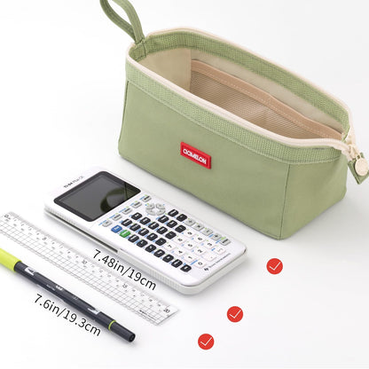 CICIMELON Pencil Case Large Capacity Pouch Pen Bag for School Teen Girl Boy Men Women (Green）