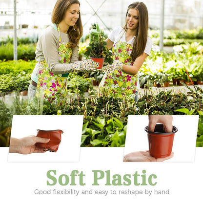 Bluckincle 100 PCS 4 Inch Plant Nursery Pots and 6 Inch Plant Seedling Pots