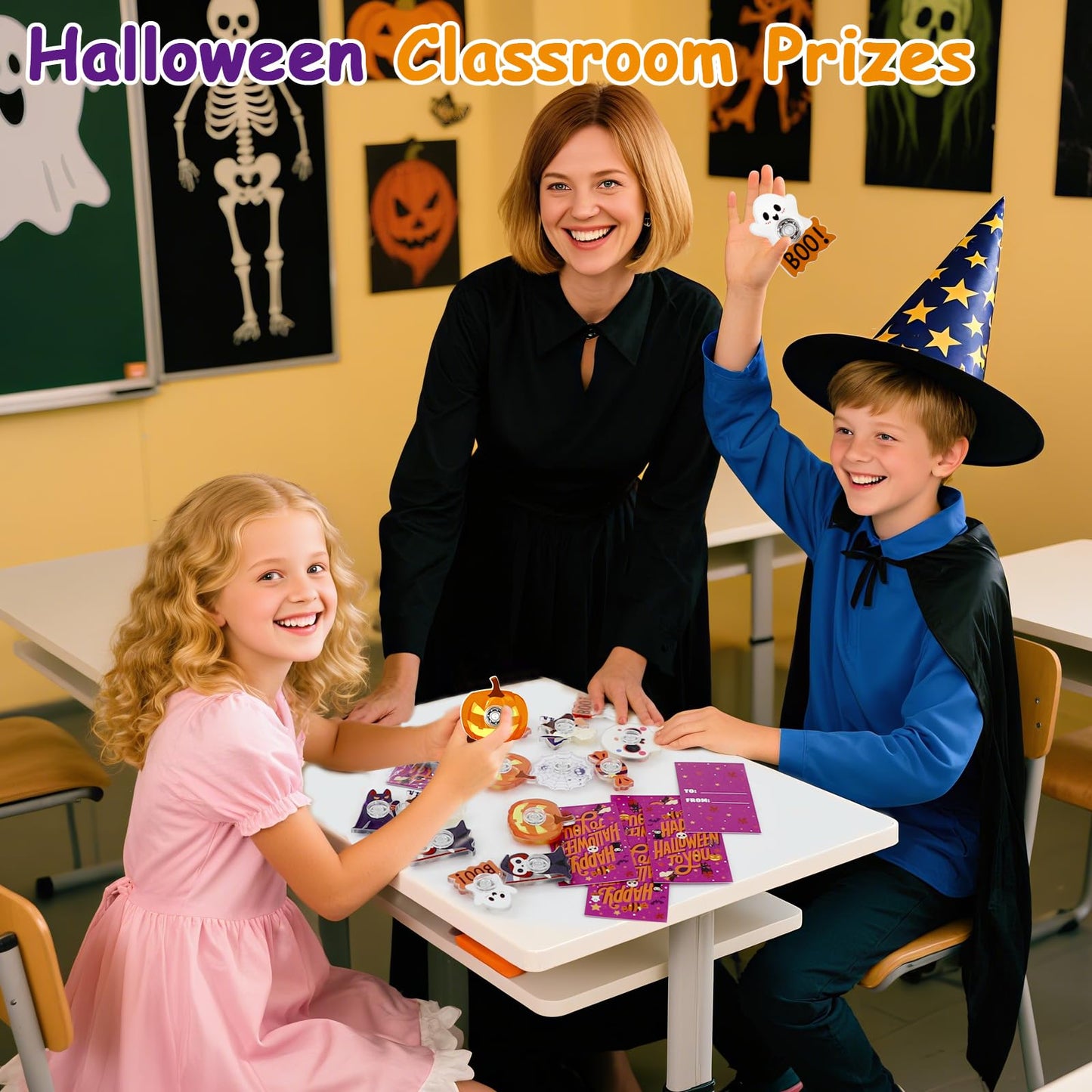 ERTIUANIO 24 Pcs Halloween Fidget Spinner Bulk for Teens Adults, Halloween Trick Or Treat Goodie Bag Stuffers, Halloween Party Favors Supplies Classroom Prizes Giveaways Gifts for Boys Girls