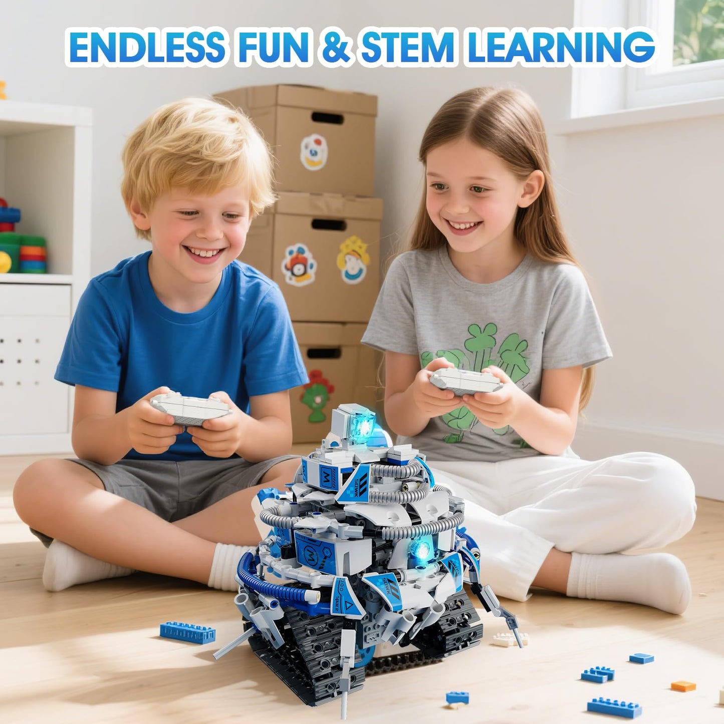 ACIKETO 6 in 1 STEM Robot Building Kit, 780 PCS APP & Remote Control Space Robot Toys for Kids Age 8-14+, Engineering Technic Coding Robotic Kit, Educational Science Set Birthday Gift for Boys Girls