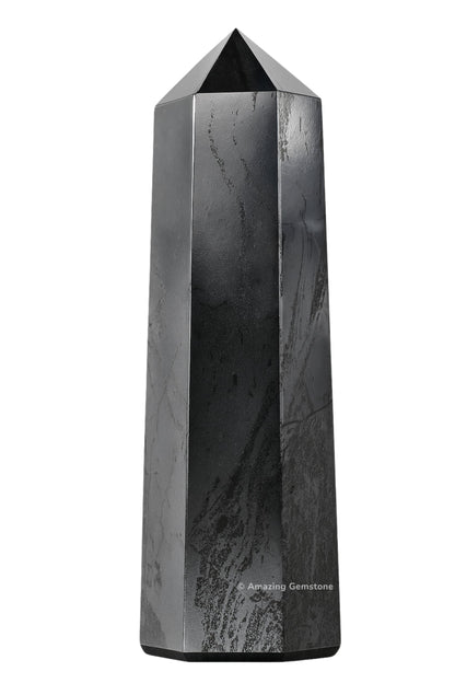 Amazing Gemstone Large Hematite Crystal Towers ~ Natural Healing Crystal Point Obelisk for Reiki Healing and Crystal Grid (5.5 to 6 INCH)