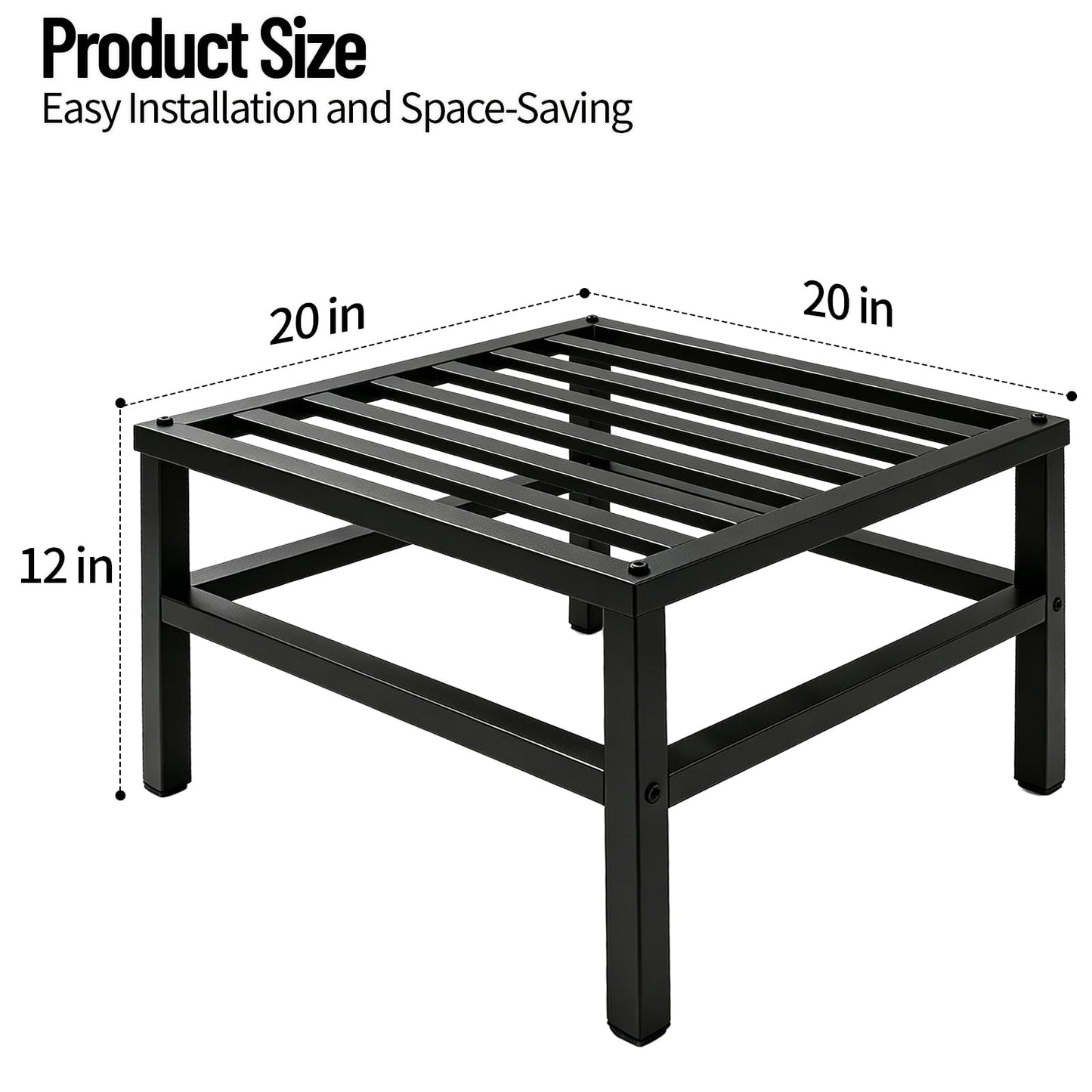 LLAXERGU Plant Stand Outdoor Indoor, 20 Inch Large Metal Plant Stand Outdoor Heavy Duty Plant Stands Flower Pot Stand Wrought Iron Pedestal Stand for Garden Patio Living Room