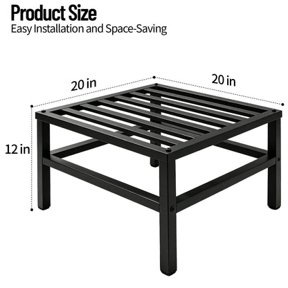 LLAXERGU Plant Stand Outdoor Indoor, 20 Inch Large Metal Plant Stand Outdoor Heavy Duty Plant Stands Flower Pot Stand Wrought Iron Pedestal Stand for Garden Patio Living Room