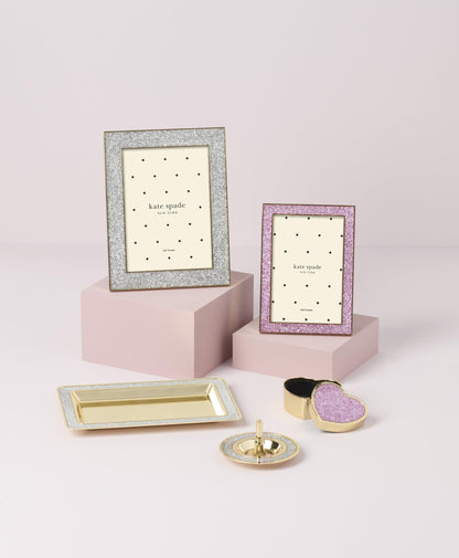kate spade new york 897452 Sitting Pretty Pink Glitter Ring Dish