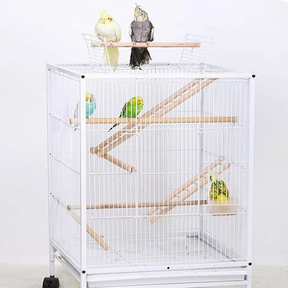 3pcs Natural Wooden Bird Ladder Birdie Basics Perch for Cage Parrots Parakeets Cockatiels Climbing Accessories Wood Perch (6 Step 7 Step 8 Step)