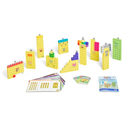 hand2mind Numberblocks 31-40 MathLink Cubes Activity Set - Learn Numbers & Early Math Skills, Preschool and Kindergarten Learning Activities, Educational Toys for Kids, Counting Math Manipulatives