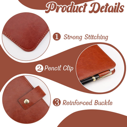 PU Leather Composition Notebook Cover 9 3/4 X 7 1/2 in with Composition Book 100 Sheets Vintage Rustic Distressed Leather Journal Notebook Cover Portfolio for School Office Home (Brown)