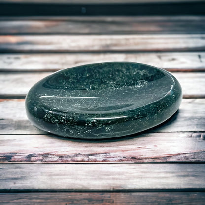 Anaya Agate Moss Agate Worry Stones Certified Crystal Thumb Worry Stone for Anguish, Relaxing and Soothing Balance Stones for Meditation, Stress Relief Crystals and Healing Stones for Men, Women