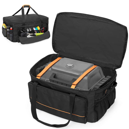 HODRANT Grill Carry Case Compatible with Char-Broil Grill2Go X200 Portable Propane Gas Grill, 1-Burner Grill Cover Bag with Multi Storage Pockets for Outdoor Grill Tools & Accessories, Only Bag