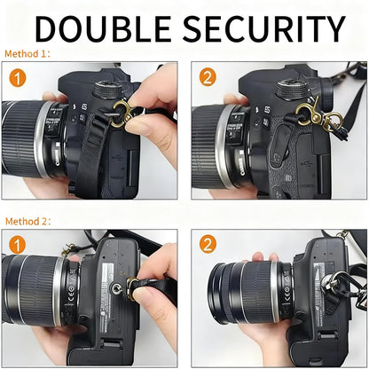 YIHAOSSING Camera Harness,Black Camera Straps for Photographers,Leather Dual Camera Strap for Two DSLR/SLR Cameras (black)