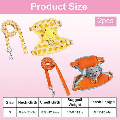 2 Pcs Chicken Harness and Leash Set, Adjustable Chicken Leash for Small Pets, Comfortable Fabric Design for Backyard Walking and Training, Secure Handling During Outdoor Activities