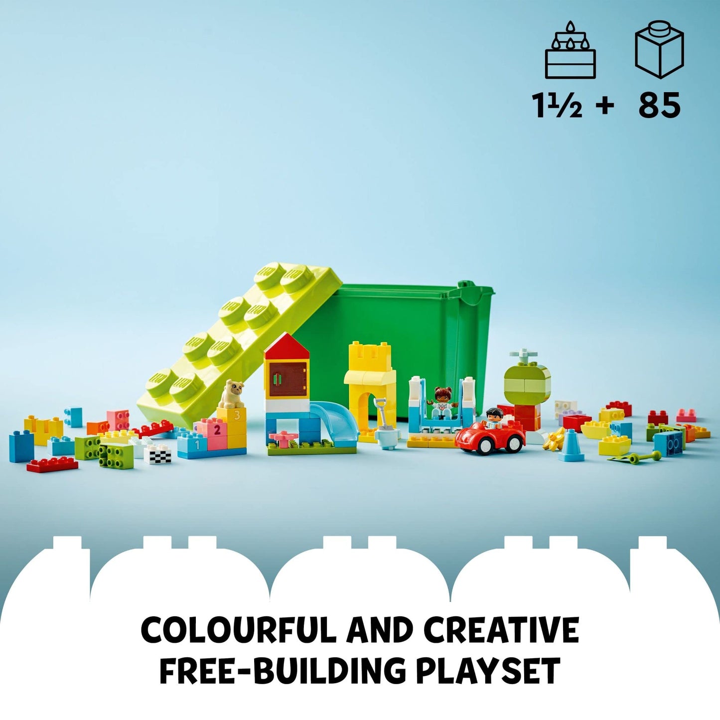 LEGO DUPLO Classic Deluxe Brick Box Building Blocks - Learning & Educational Toys for Toddlers, Preschool, Ages 1.5+ Years - Gift for Birthdays - Develop Fine Motor Skills - 10914