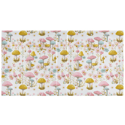 Mushroom Round Ring Binders 1.5 Inch Butterfly Snail Dragonfly Daisy Flowers 3 Ring Clipboard Binder for Office School Work Supplies File Folder Document 200 Sheet Capacity Easy Open