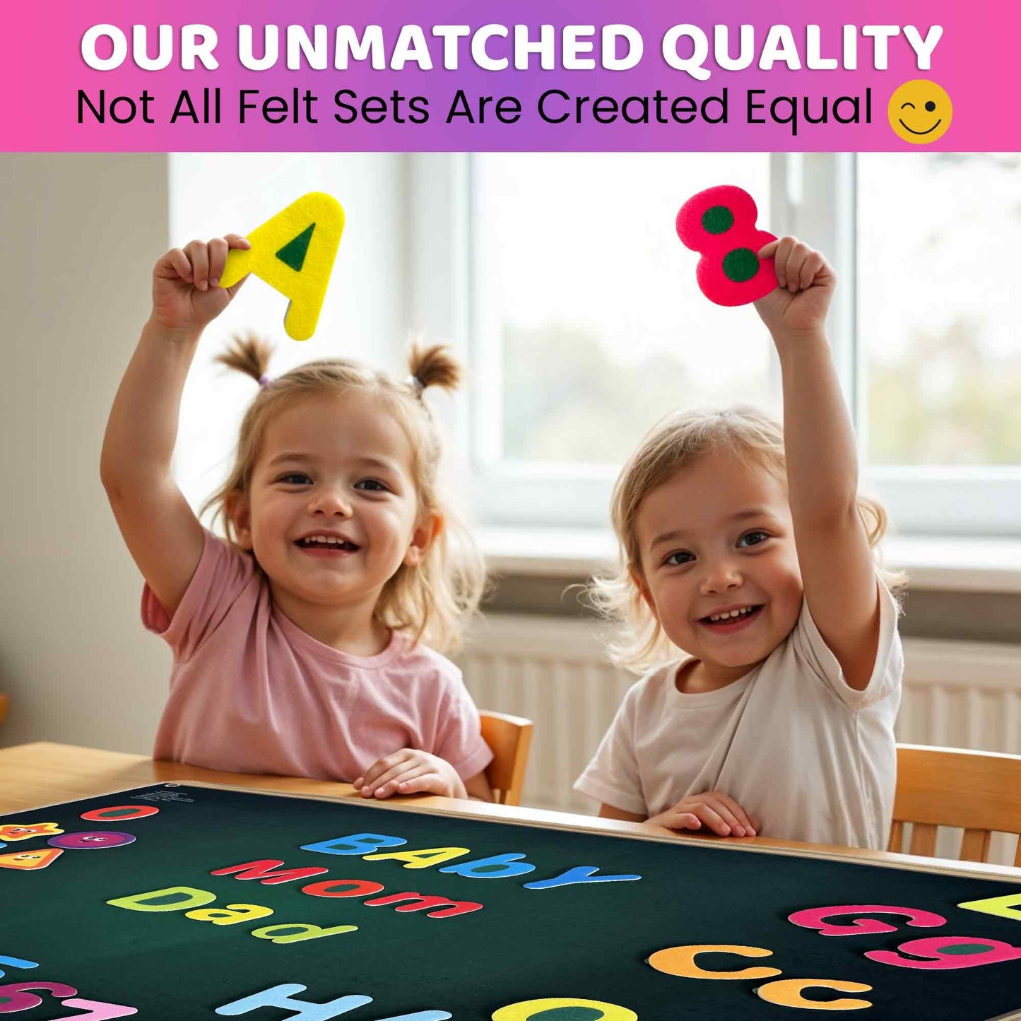QUOKKA USA Felt Board for Kids 3-5 Years Old - Social Emotional Preschool Learning Activities for Ages 3-5 - Educational Flannel Toy Speech Therapy Gift
