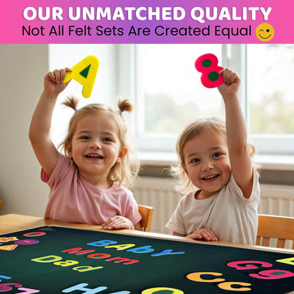 QUOKKA USA Felt Board for Kids 3-5 Years Old - Social Emotional Preschool Learning Activities for Ages 3-5 - Educational Flannel Toy Speech Therapy Gift