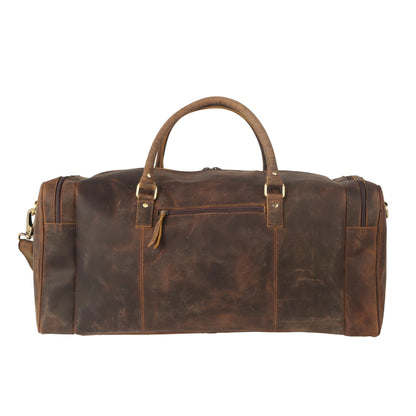 KomalC 24 inch Duffel Bag Travel Sports Overnight Weekend Leather Duffle Bag for Gym Sports Cabin Holdall bag