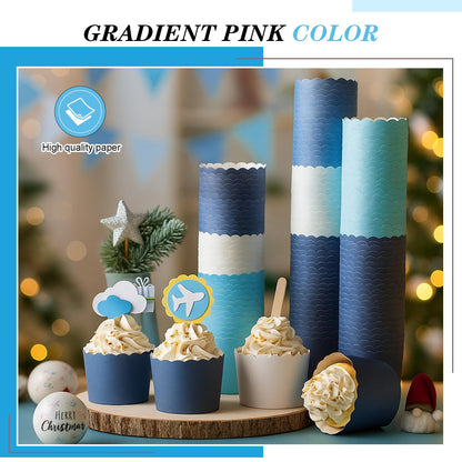 Havawish 250 Pcs Paper Baking Cups Cupcake Baking Cups 2.4 Inches Muffin Liners for Wedding Birthday Baby Shower Party Accessories