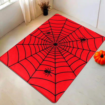 Perfect Kicks Halloween Room Area Rug 5'x7' Spider Web Rug for Bedroom Living Room Game Room Holiday Decorations