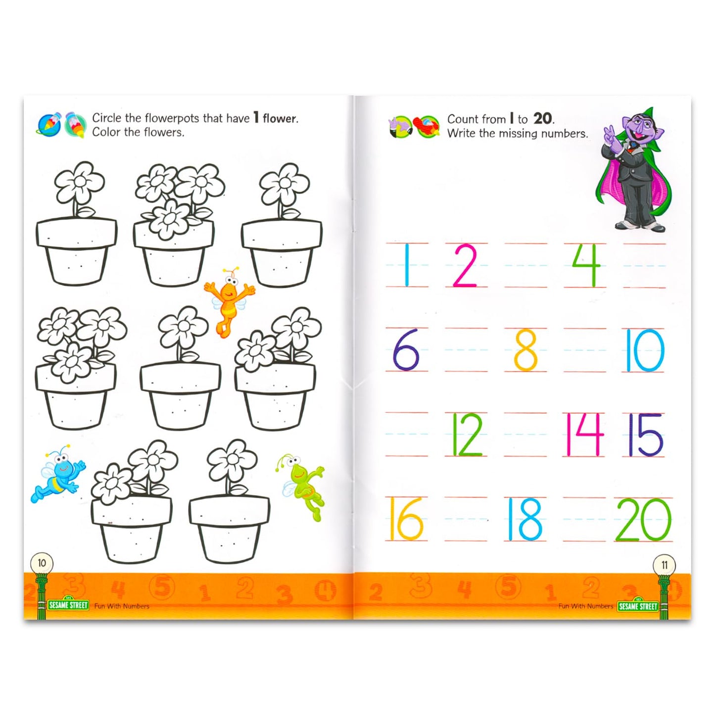 Playskool Kindergarten Pre K Learning Study Bulk Activity Set - Workbook Dry Erase Board Bundle | Alphabet, Numbers, Math, Counting, More | Sesame Street Playskool Classroom Supplies