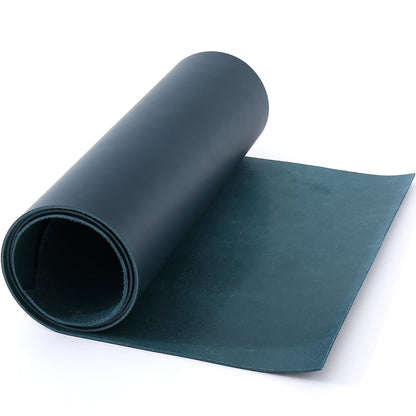 SiiRo SiiRo 17"x70" Vegetable Tanned Leather Sheet, 2.5mm Thick Full Grain Cowhide Leather Roll, Dark Blue Leather for Wallets, Belts, Bags, Straps, DIY Leather Craft