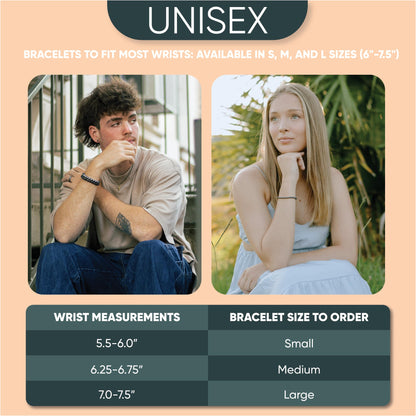Cherry Tree Collection - Small, Medium, Large Sizes - Gemstone Beaded Bracelets For Women and Men - 6mm Round Beads (Dark Amber - Medium)
