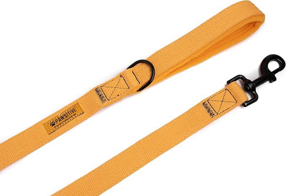 Pawsitive Hemp Leash - 5ft Long, with a Padded Handle for Extra Comfort. Made from Durable, Machine Washable Hemp; Yellow